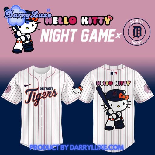 Detroit Tigers x Hello Kitty Night Game Baseball Jersey