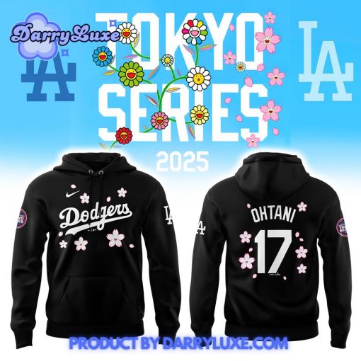 Los Angeles Dodgers OHTANI Tokyo Series 2025 Black Hoodie Set