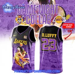 Los Angeles Lakers x One Piece Luffy Basketball Jersey